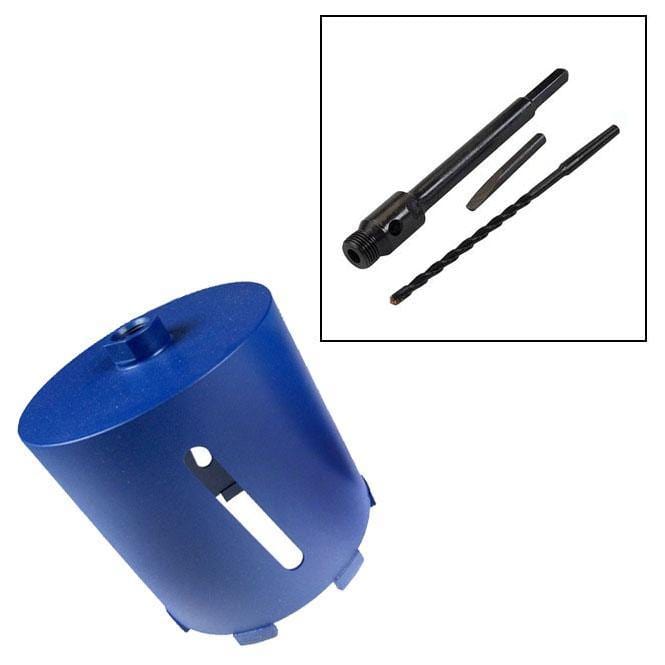 tooltime Diamond Core Drill Bit 152Mm X 150Mm Diamond Core Drill + 100Mm Hex Arbor + Pilot Drill