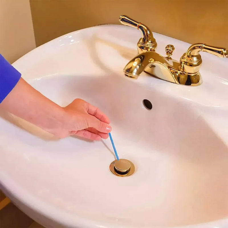 tooltime Drain Rods Rysons 12 Drain Wands Prevent Germs & Odour Clean Sink Plug Bathroom