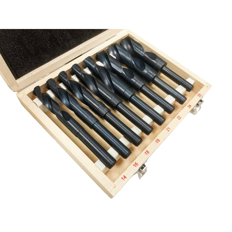 tooltime Drill Bits 8Pce Blacksmith Reduced Shank Hss High Speed Steel Twist Drill Bit Set 14mm-25mm