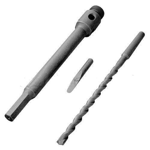 tooltime-E Diamond Core Drill Bit 107Mm X 150Mm Diamond Core Drill + Hex Arbor Shank + Pilot Bit + Ejector Drift