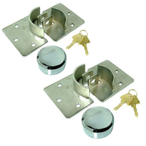 tooltime-E padlocks 2 X Van Security Padlock & Hasp Set Door Lock + Bolts Nuts Fixings