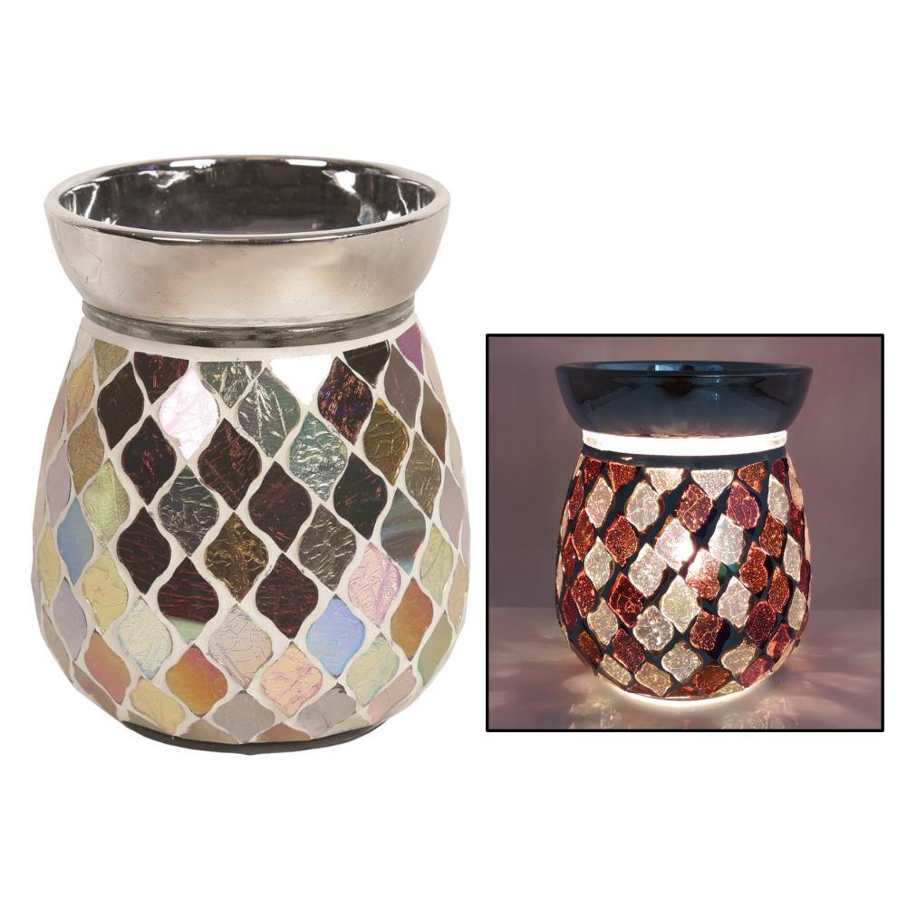 £19.99 ELECTRIC WAX MELT BURNER COPPER AND GOLD MIRROR MOSAIC LAMP ...