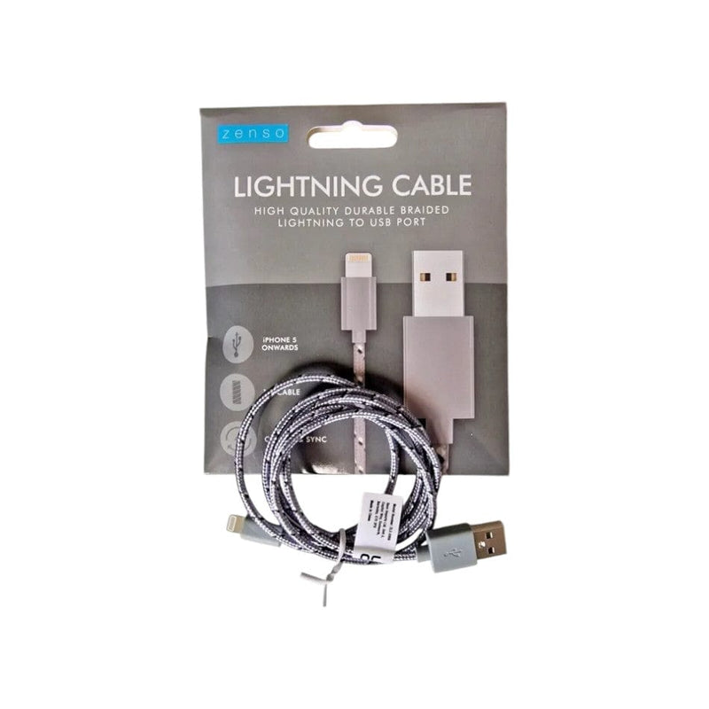 tooltime Fast Charging USB Cable 1m USB Cable Fast Charging IPhone Charger Data Sync - Braided - Choice Of Colour