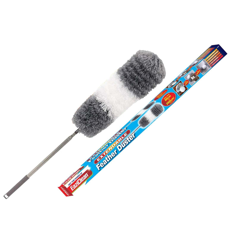 tooltime Feather Duster Telescopic Extendable Feather Duster Microfibre Cleaning Brush | 80-250cm