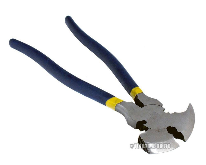 tooltime Fencing Pliers 270Mm Fencing Pliers Nail Hammer Cutting & Gripping Wire Cutters Staple Remover