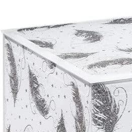 tooltime Glitter Feathers 2 Drawer Jewellery Storage Box Chest