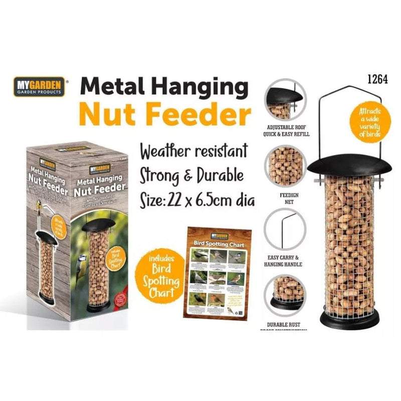 tooltime Hanging Bird Feeder Metal Hanging Nut Feeder Bird Feeding Station Outdoor Garden