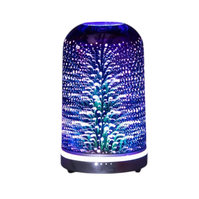 tooltime Humidifiers Aroma Lamp Humidifier Scented Oil Diffuser Fireworks 3D Multi Colour Led