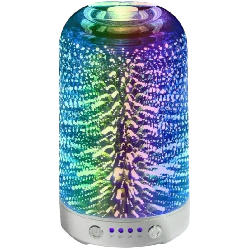 tooltime Humidifiers Aroma Lamp Humidifier Scented Oil Diffuser Fireworks 3D Multi Colour Led