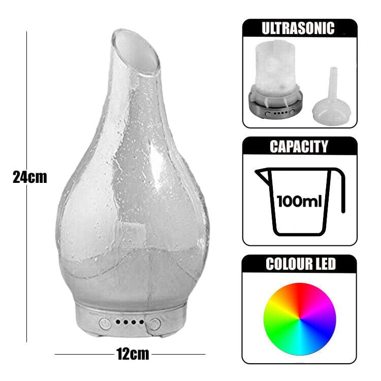 tooltime Humidifiers Ultrasonic Diffuser Humidifier Scented Oil LED Colour Change - Choice Design