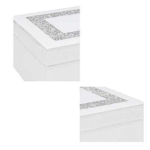 tooltime Jewellery Box White Crystal Jewellery Box 21cm