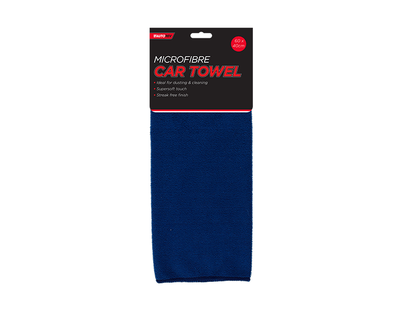 tooltime MICROFIBRE CAR TOWEL DUSTING CLEANING SUPERSOFT - BLUE