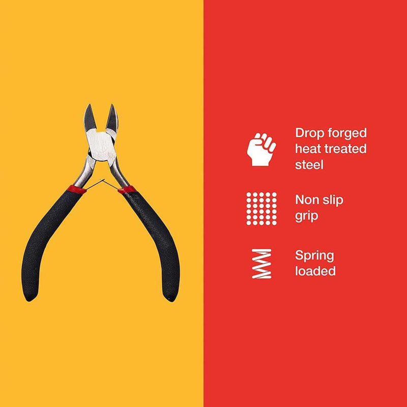 tooltime Mini Side Cutting Pliers 110mm Mini Side Cutting Pliers With Spring - Amtech