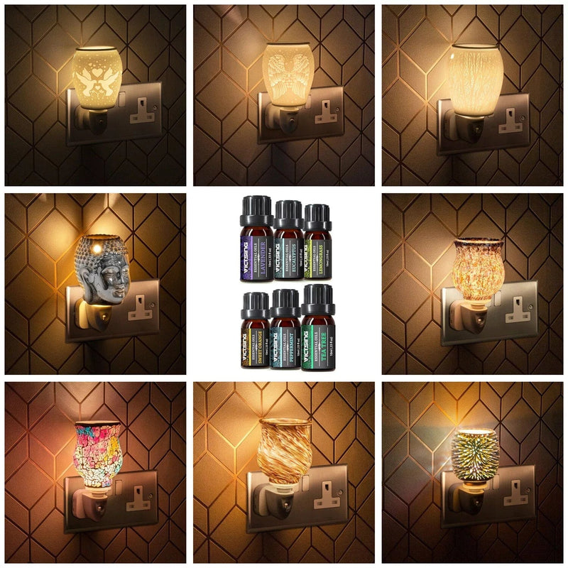 tooltime oil warmer Electric Wax Oil Warmer Plug In Aroma- choice + FREE SCENTED OILS (6 PACK)