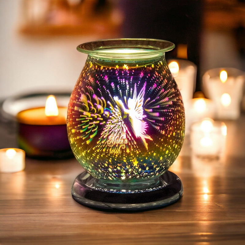 tooltime oil warmer Fairy Aroma Lamp Oil Burner Wax Melt - 3D Glass Make A Wish