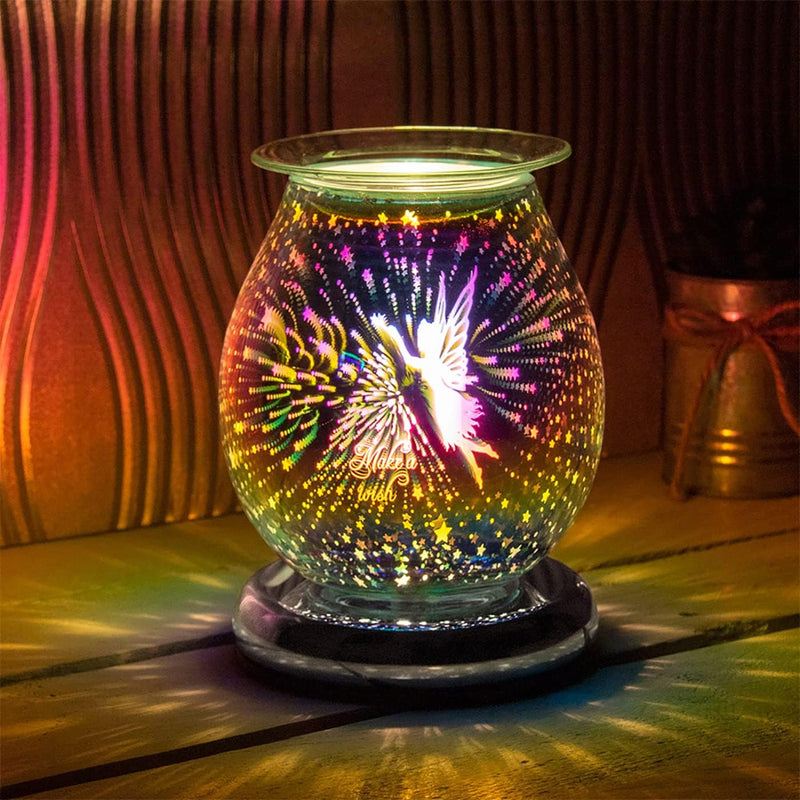 tooltime oil warmer Fairy Aroma Lamp Oil Burner Wax Melt - 3D Glass Make A Wish