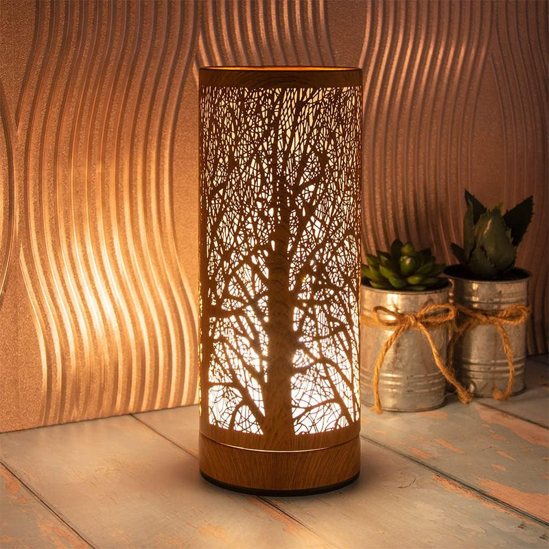 Tooltime oil warmer lamp Oil Burner Wax Tart Melter Aroma Fragrance Diffuser Touch Lamp Wood Tree Design