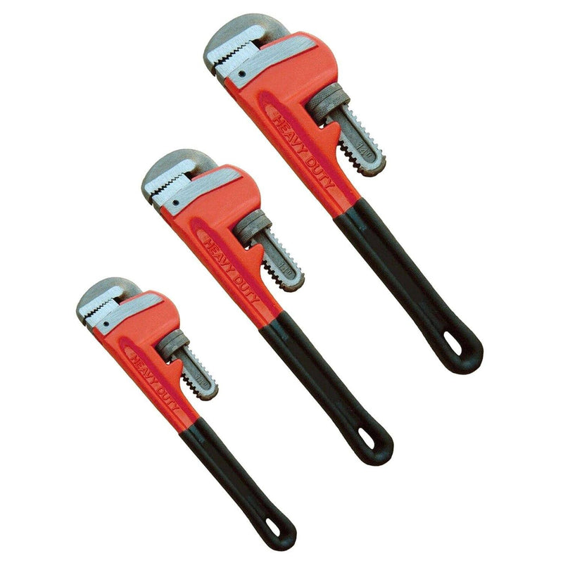 tooltime pipe wrench 3Pc Heavy Duty Stilsons Monkey Pipe Wrench Set Adjustable Shifting Spanners