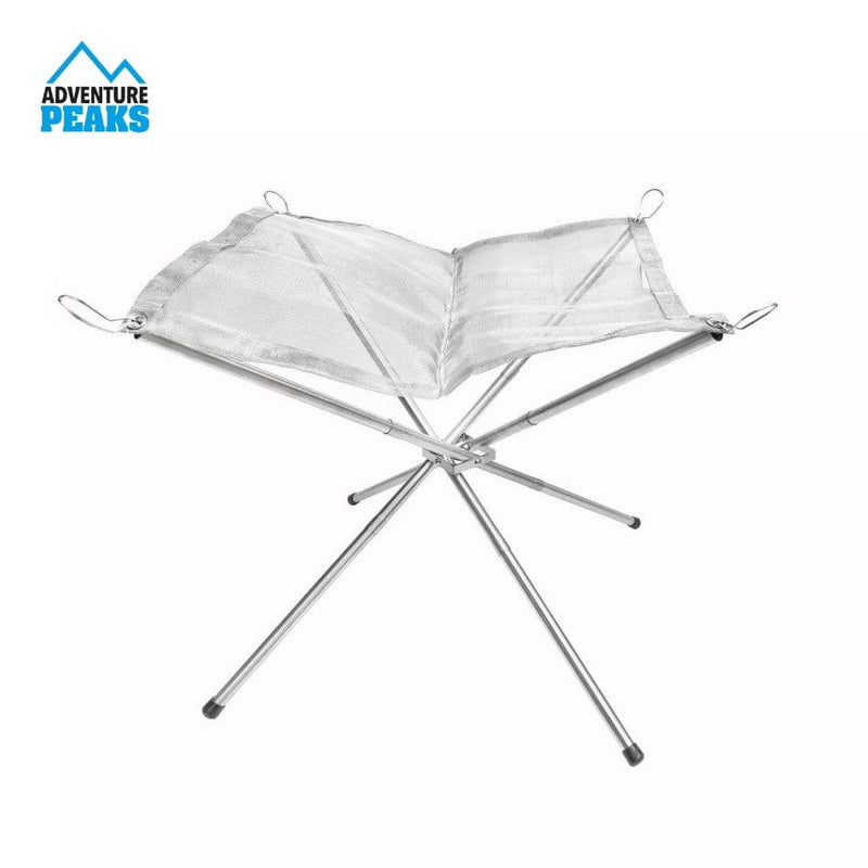 tooltime Portable Fire Pit Folding Fire Pit Portable Mesh Wire Stand Outdoor Camping Garden Patio