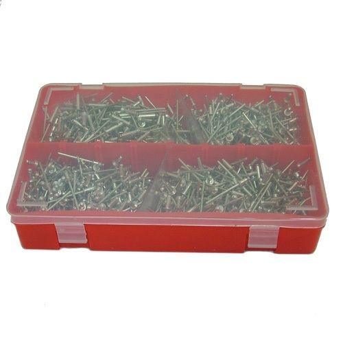 tooltime Rivets 1000Pc Aluminium 3.2Mm Rivets Pack Assorted Blind Pop Rivets + Storage Case