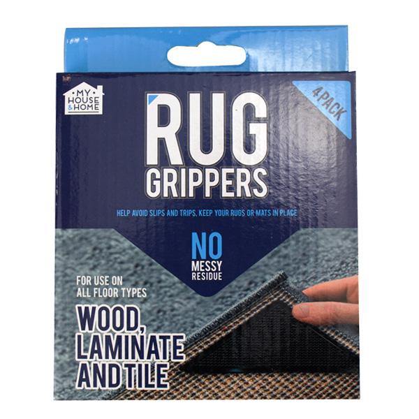 tooltime Rug Grippers Reusable Non Slip Anti Skid Washable Carpet Mat Grips Set (4Pc)