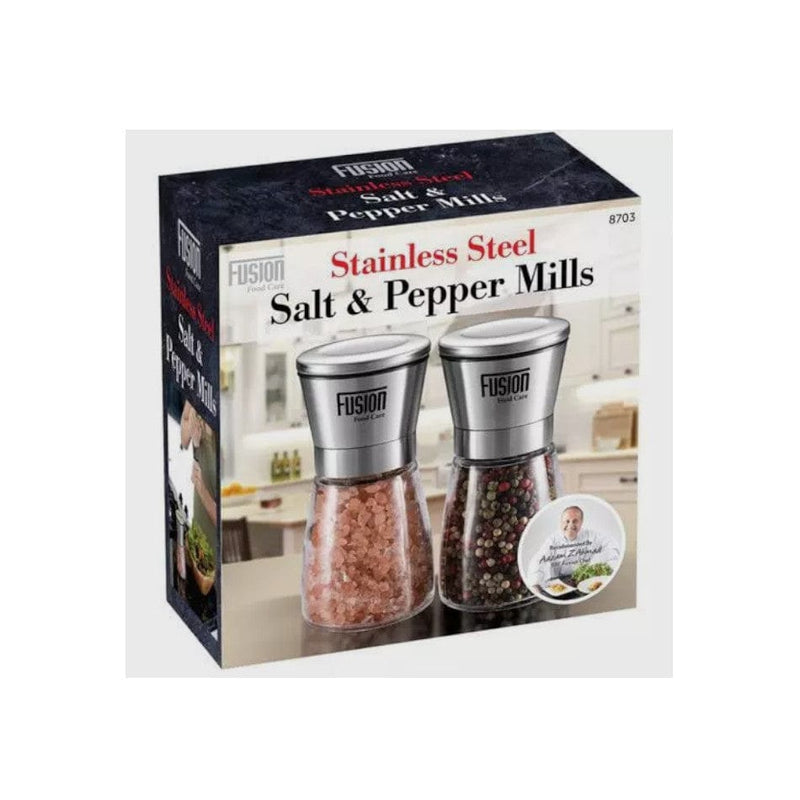 tooltime Salt & Pepper Grinder/Mill Salt And Pepper Adjustable Grinder Set Stainless Steel Clear Acrylic Body