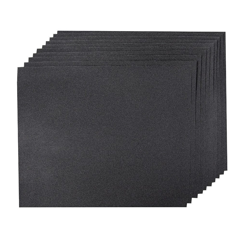 tooltime Sandpaper Wet Dry Sanding Sheets 10pk Assorted Grit - 80 180 280 400