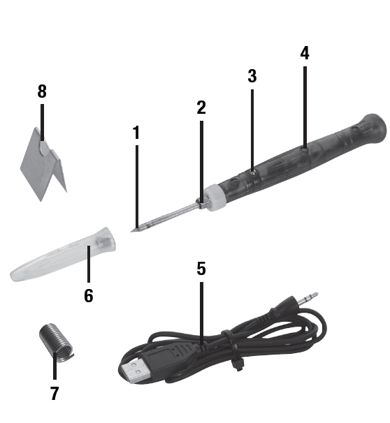 tooltime Soldering Irons Portable Electric 8W Usb Powered Soldering Iron Pen - 3 Year Warranty -Uk Seller