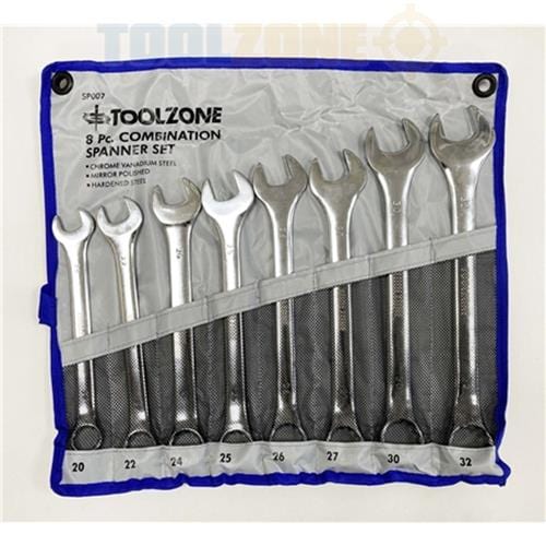 tooltime Spanners 8Pc Jumbo Spanners 20 22 24 25 26 27 30 32mm