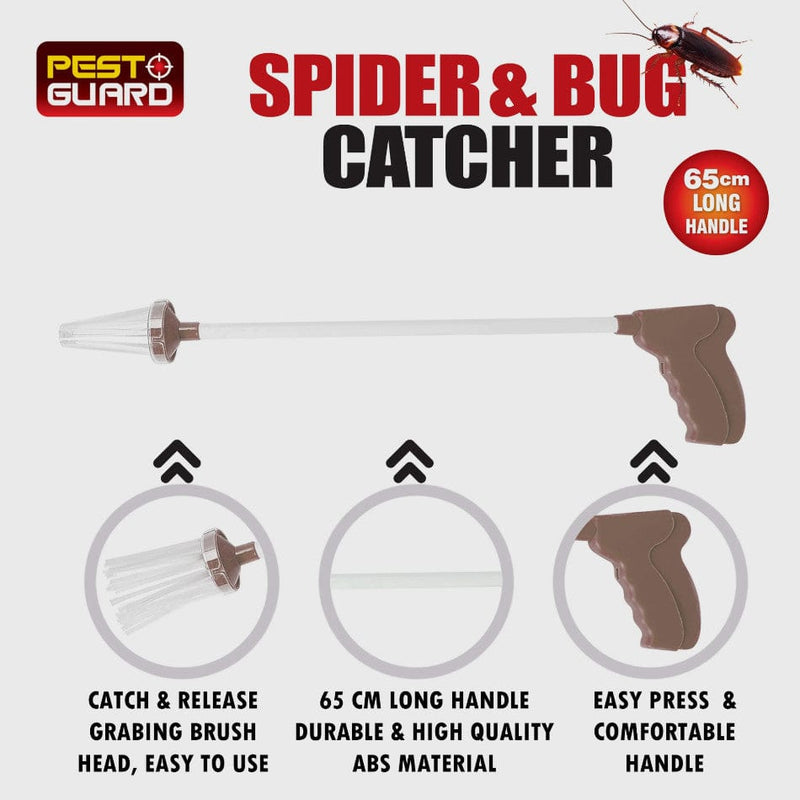 tooltime Spider Catcher Spider & Bug Catcher Easily Remove Insects Extra Long Humane Grey Pink