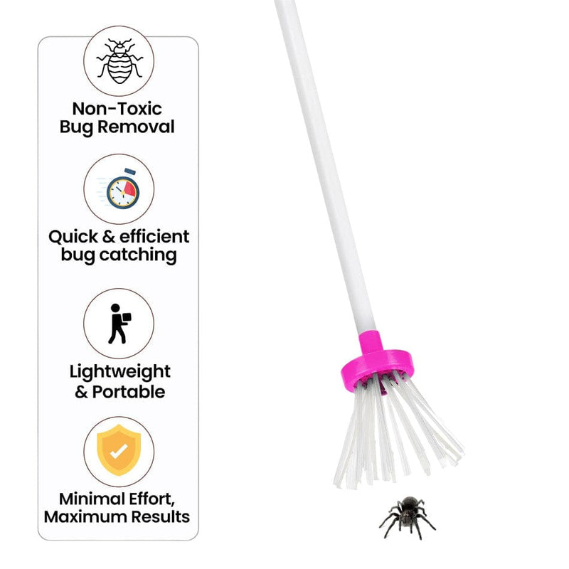 tooltime Spider Catcher Spider & Bug Catcher Easily Remove Insects Extra Long Humane Grey Pink