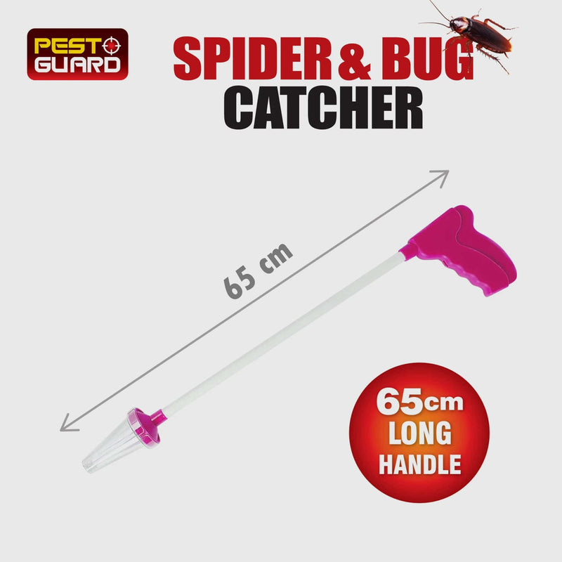 tooltime Spider Catcher Spider & Bug Catcher Easily Remove Insects Extra Long Humane Grey Pink