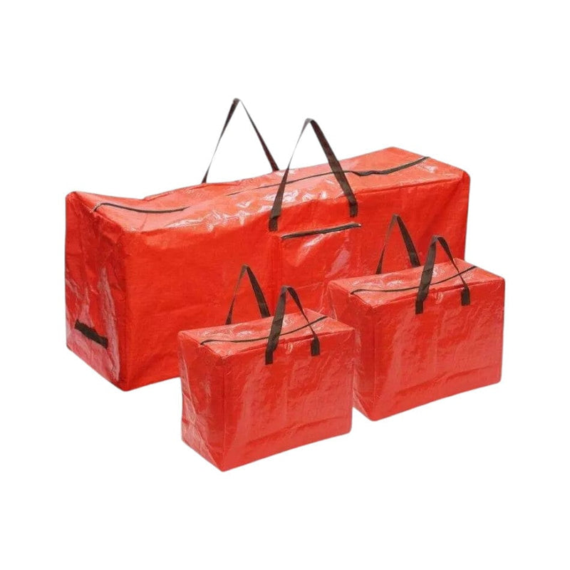 tooltime Storage Bags Red Christmas Storage Bags Zip Lock With Handles Tree Decorations Lights