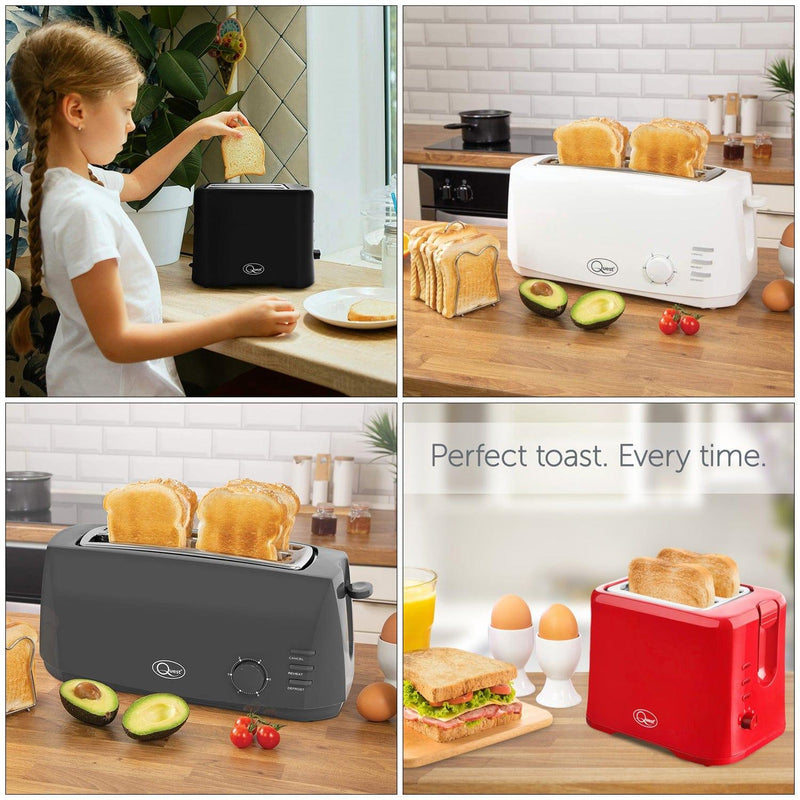 tooltime Toasters Toaster 2 Or 4 Slice Cool Touch Variable Browning Crumb Tray - Choice Of Colour