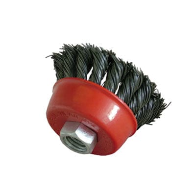 tooltime Twist Knot Wire Cup Brush 3 Pack Twist Knot Semi Flat Wire Wheel Cup Brush Set Kit - For Angle Grinder