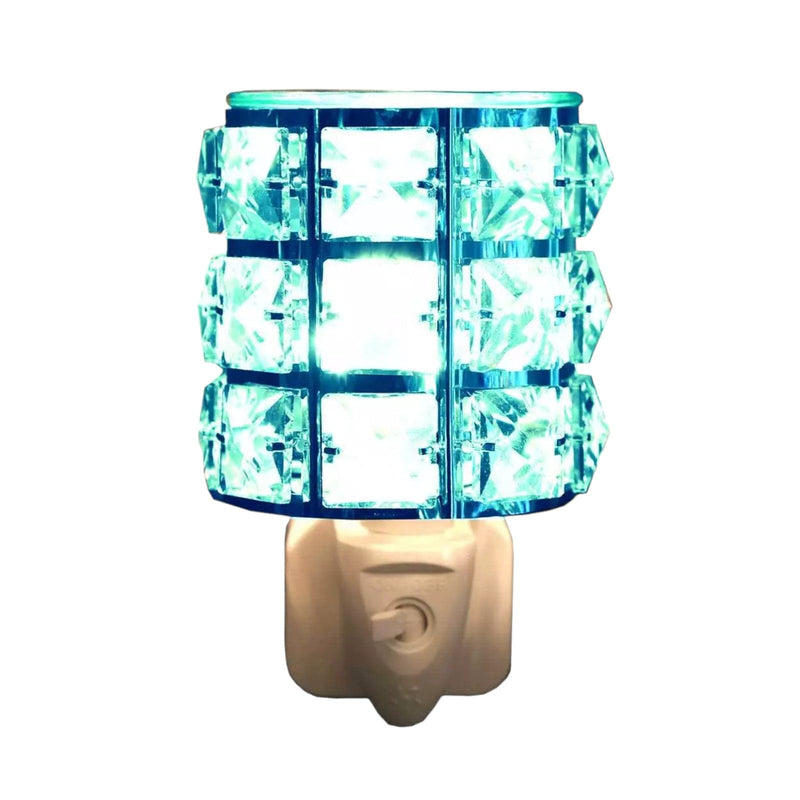 tooltime Wax Melt Oil Burner Warmer Plug In Lamp Night Light Aroma - Crystal Blue Effect