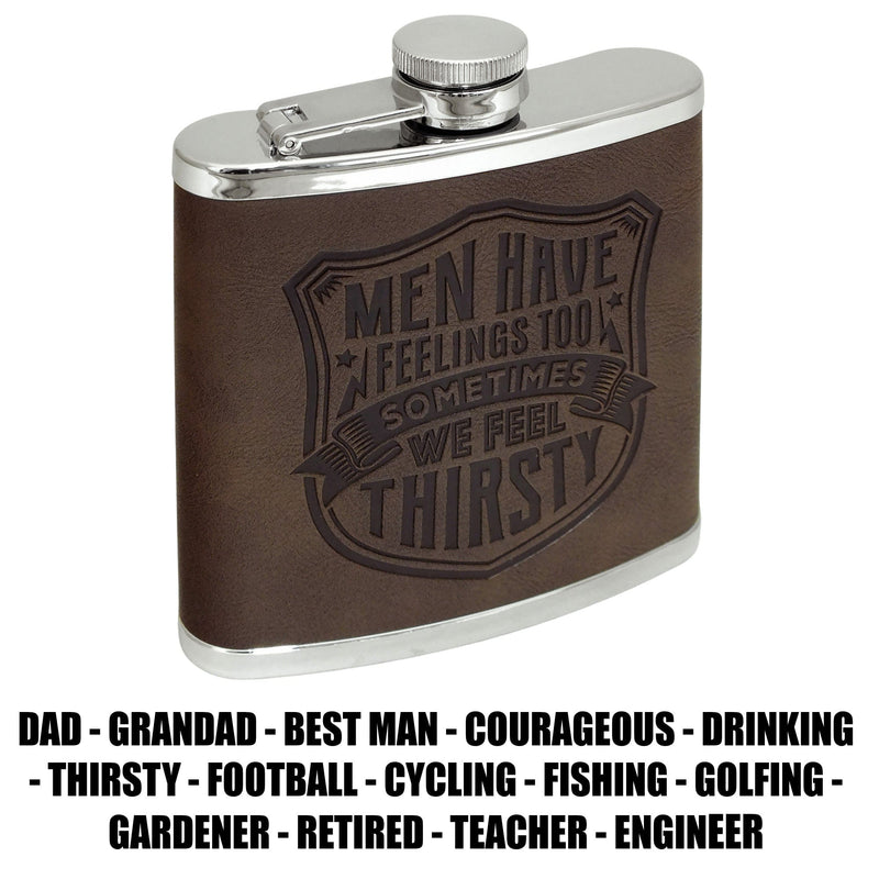 Top Bloke Hip Flask 125ml Hip Flask Christmas Gift for Men | Choice of 14 Mottos