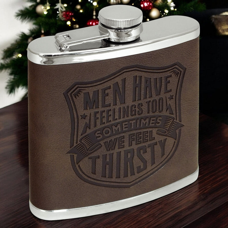 Top Bloke Hip Flask 125ml Hip Flask Christmas Gift for Men | Choice of 14 Mottos