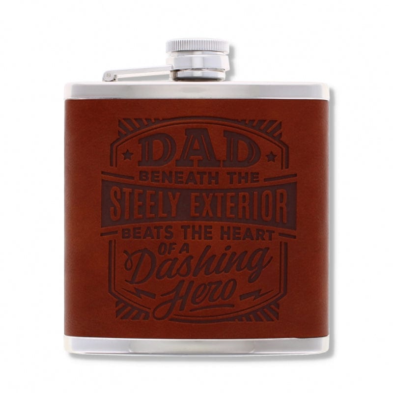 Top Bloke Hip Flask 125ml Hip Flask Christmas Gift for Men | Choice of 14 Mottos