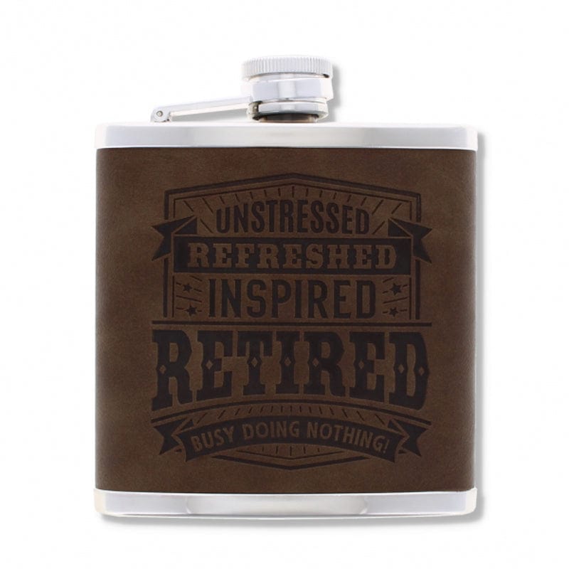 Top Bloke Hip Flask 125ml Hip Flask Christmas Gift for Men | Choice of 14 Mottos