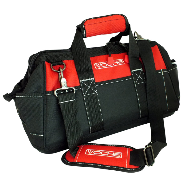 Voche Tool Bag Voche 16" Wide Opening 21 Pocket Tool Bag with Rigid Base and Shoulder Strap