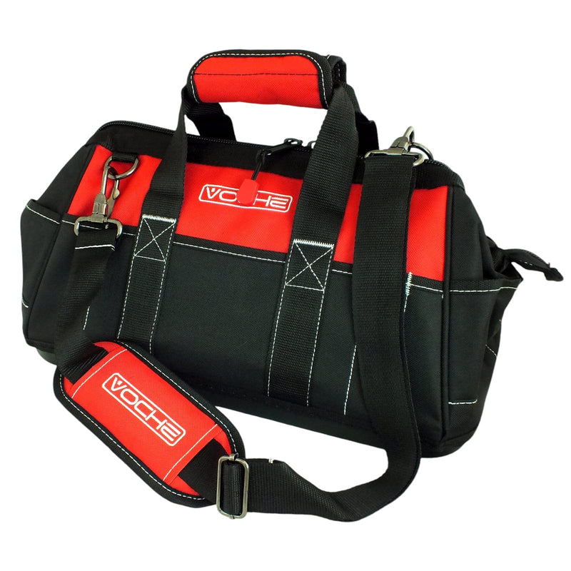 Voche Tool Bag Voche 16" Wide Opening 21 Pocket Tool Bag with Rigid Base and Shoulder Strap