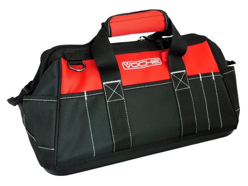 Voche Tool Bag Voche 16" Wide Opening 21 Pocket Tool Bag with Rigid Base and Shoulder Strap