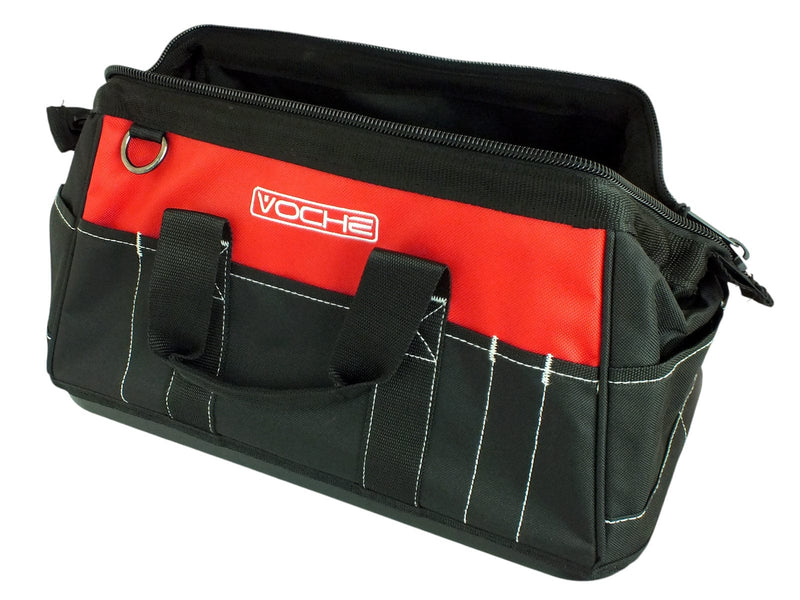 Voche Tool Bag Voche 16" Wide Opening 21 Pocket Tool Bag with Rigid Base and Shoulder Strap