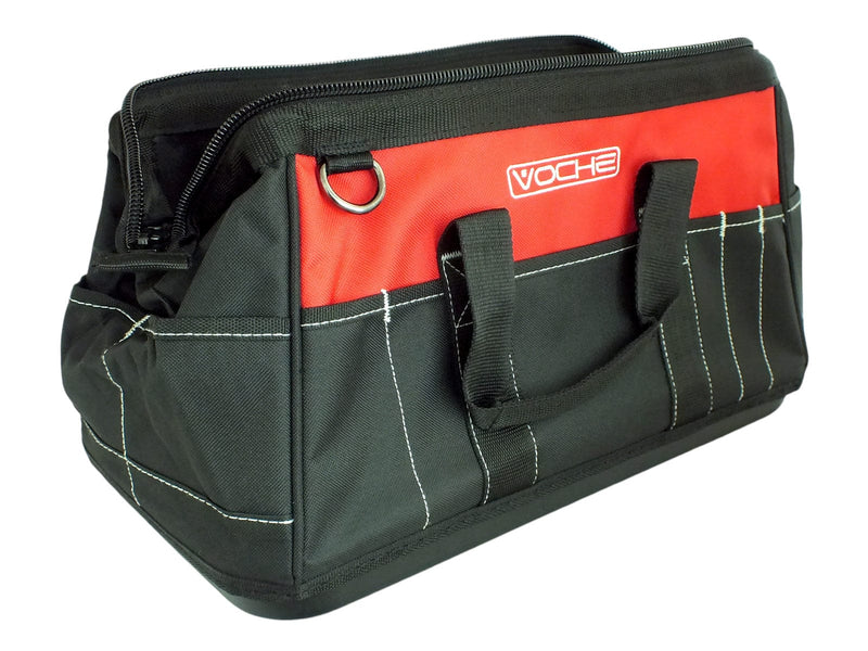 Voche Tool Bag Voche 16" Wide Opening 21 Pocket Tool Bag with Rigid Base and Shoulder Strap