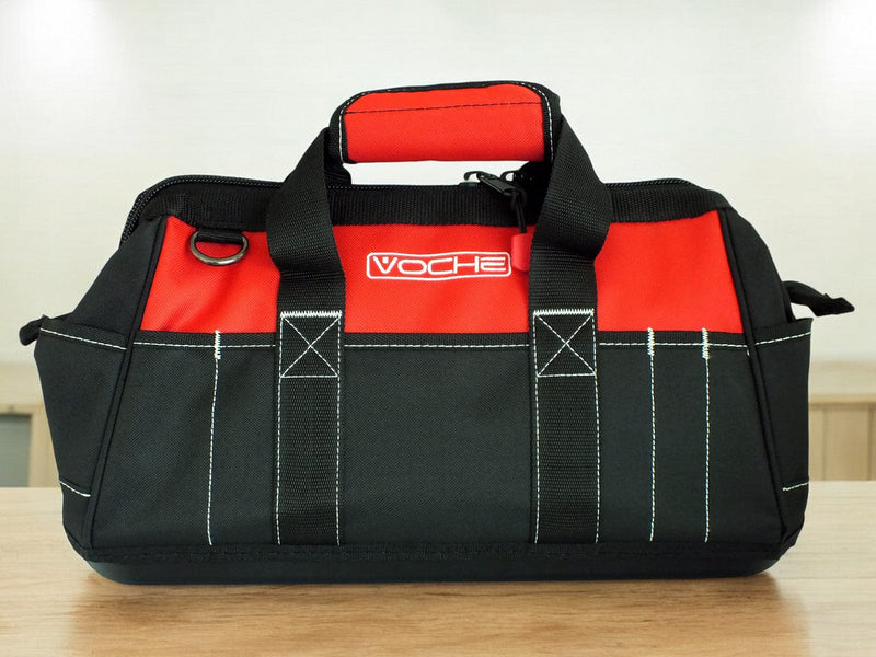 Voche Tool Bag Voche 16" Wide Opening 21 Pocket Tool Bag with Rigid Base and Shoulder Strap