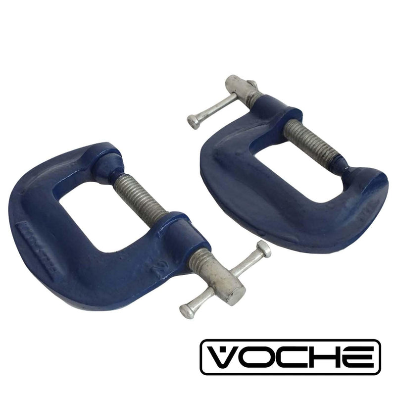 Voche Tool Clamps & Vises Heavy Duty 2" G C Clamps Woodworking Grip Carpenter Gluing Vise - 2Pk - Voche