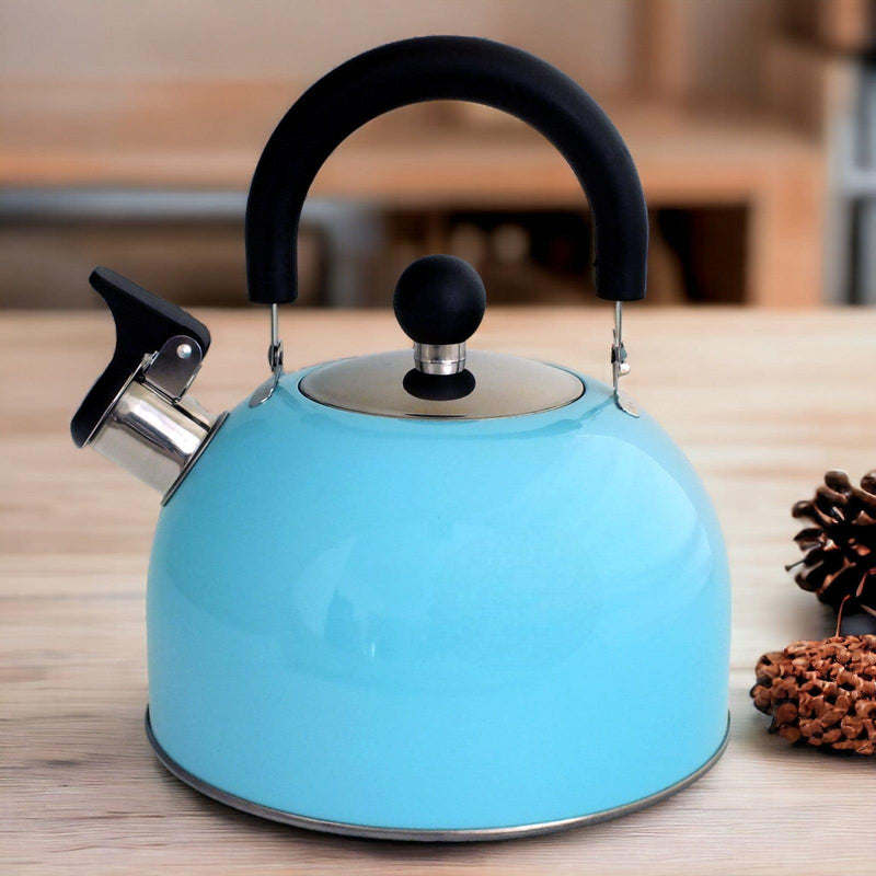 Voche Whistling Stovetop Kettle Voche 2.5L Sky Blue Stainless Steel Whistling Stovetop Kettle