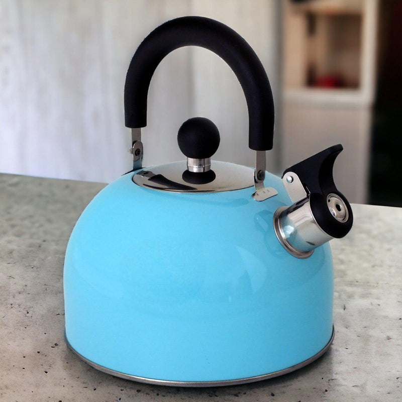 Voche Whistling Stovetop Kettle Voche 2.5L Sky Blue Stainless Steel Whistling Stovetop Kettle