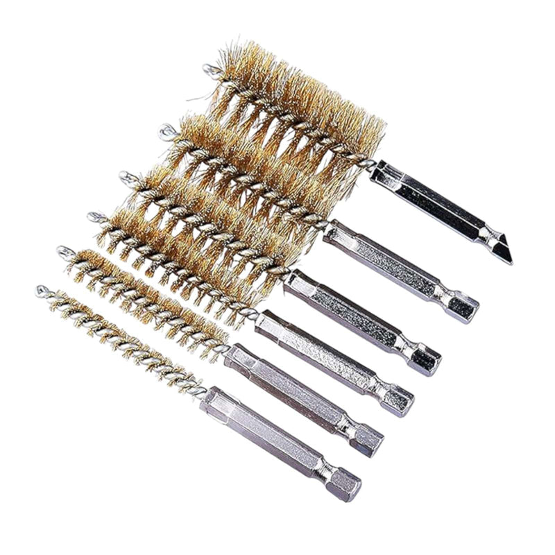 Voche wire brush Wire Brush Set Steel Brass Nylon Hex Cleaning Rust Cleaner Car Wheel 19pc Voche